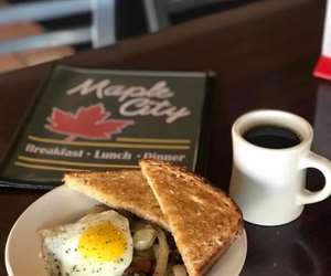 egg, toast and coffee